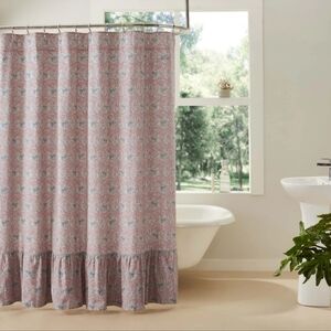 Kaila Floral Ruffled Shower Curtain 72×72